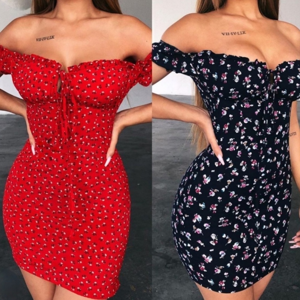 Over the shoulder dress